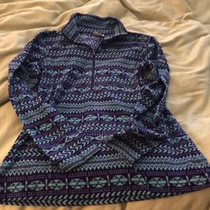 Columbia purple/teal half zip long sleeve top
